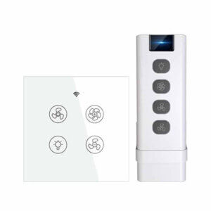 Smart Fan Light Switch with Remote Controller white